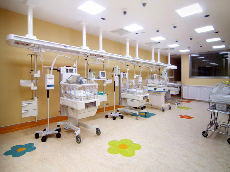 医院育婴室亚麻地板案例